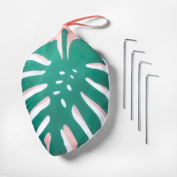 a green and white bag