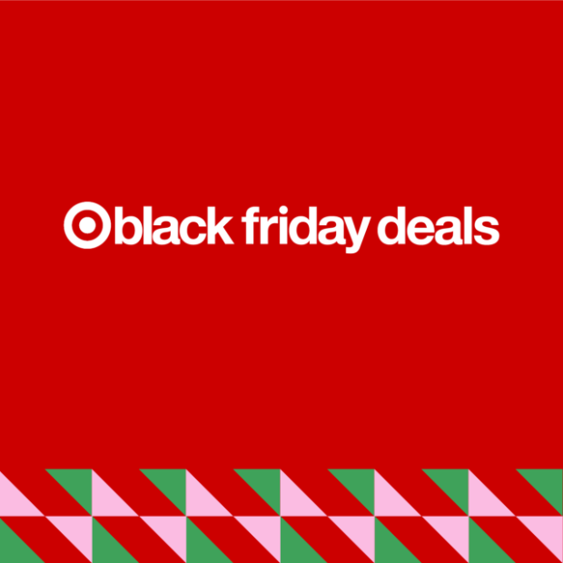 A holiday themed graphic with Black Friday Deals text and a Target logo.