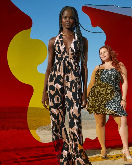 Two models post, wearing Diane von Furstenberg for Target collection.